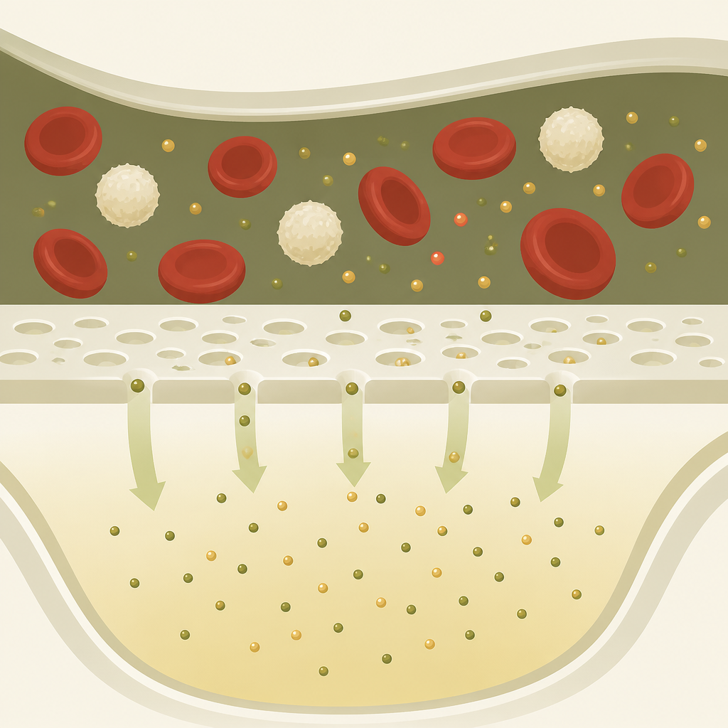 Blood filtering illustration